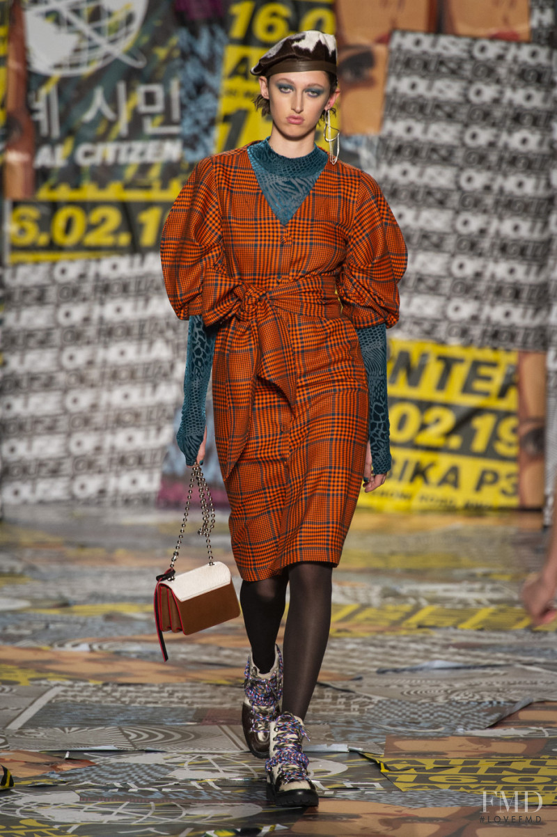Amber Witcomb featured in  the House of Holland fashion show for Autumn/Winter 2019