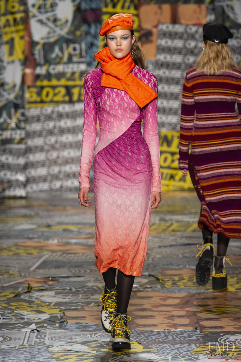 Noor Chaltin featured in  the House of Holland fashion show for Autumn/Winter 2019