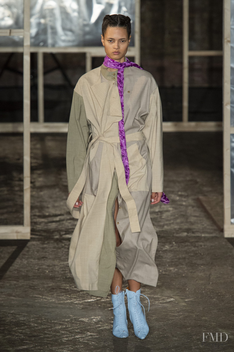 Amanda Martins featured in  the Rejina Pyo fashion show for Autumn/Winter 2019