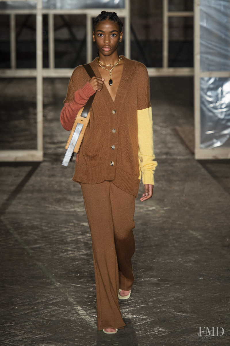 Melody Lulu-Briggs featured in  the Rejina Pyo fashion show for Autumn/Winter 2019