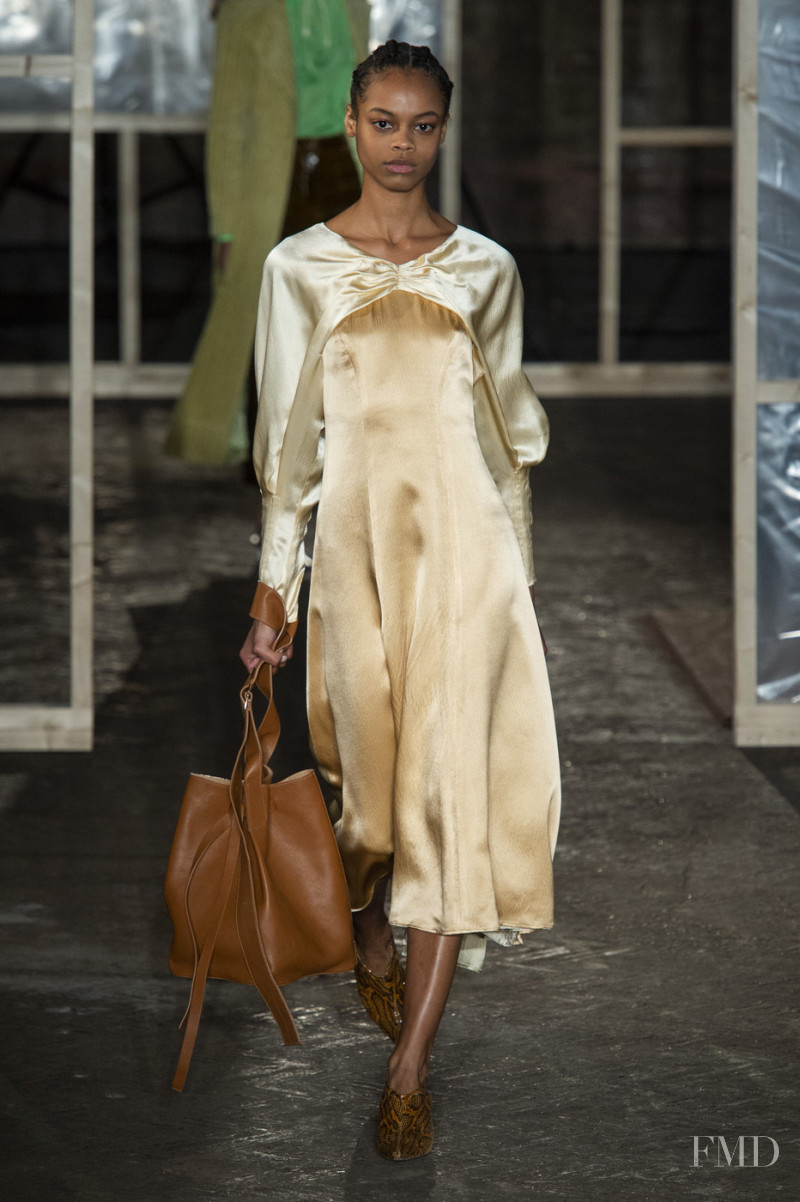 Aaliyah Hydes featured in  the Rejina Pyo fashion show for Autumn/Winter 2019