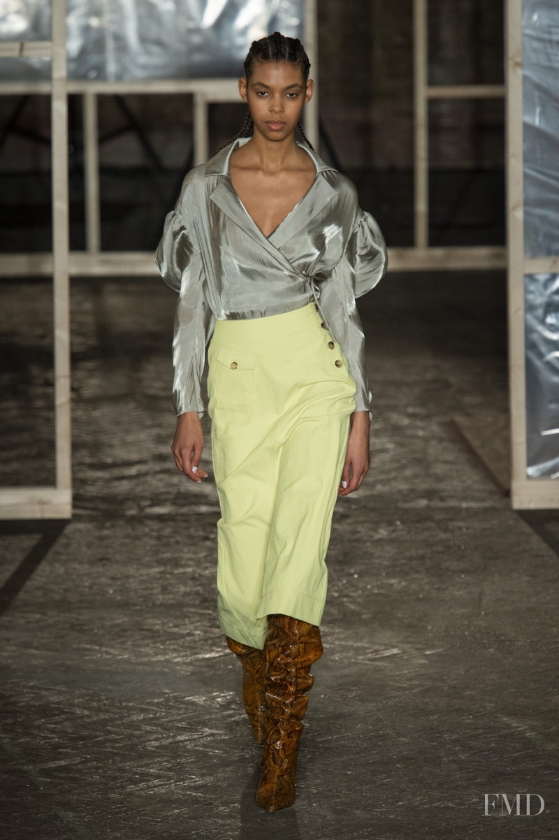 Alyssa Traore featured in  the Rejina Pyo fashion show for Autumn/Winter 2019