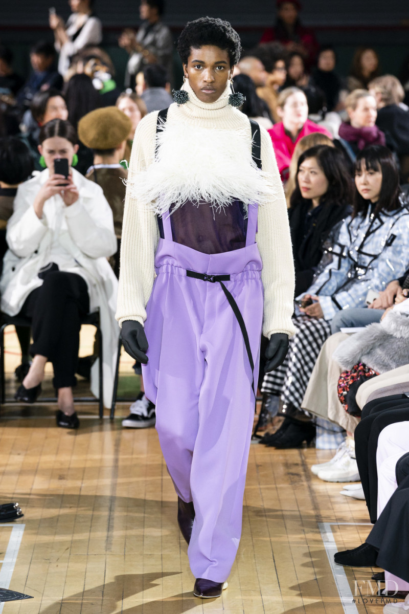 Kathia Nseke featured in  the Toga fashion show for Autumn/Winter 2019