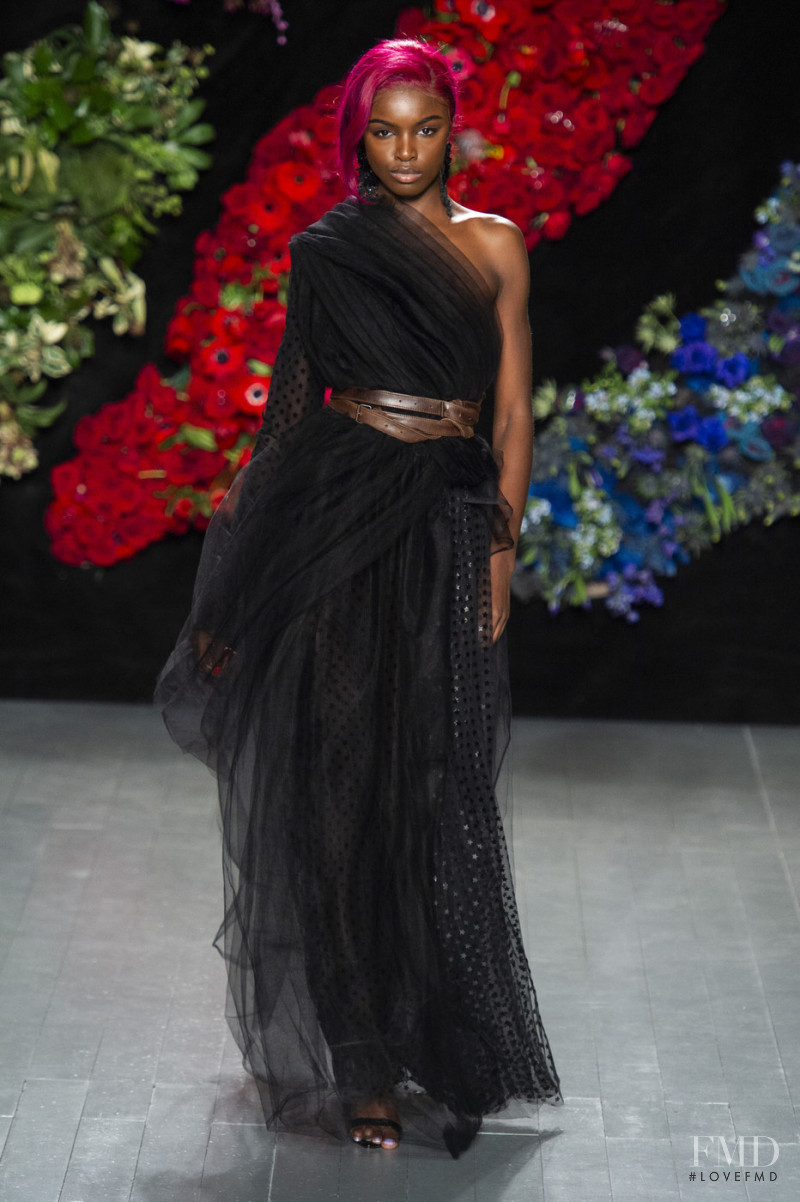 Leomie Anderson featured in  the Roberta Einer fashion show for Autumn/Winter 2019