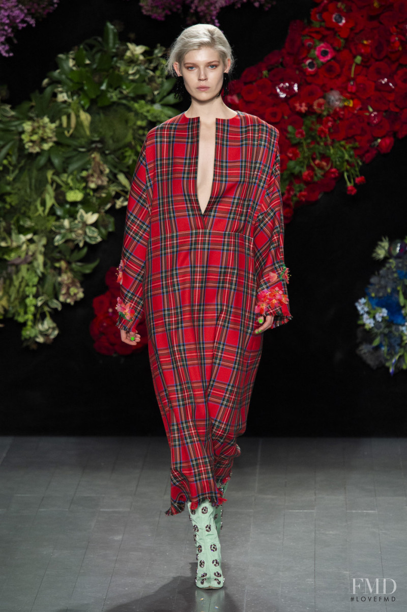 Ola Rudnicka featured in  the Roberta Einer fashion show for Autumn/Winter 2019