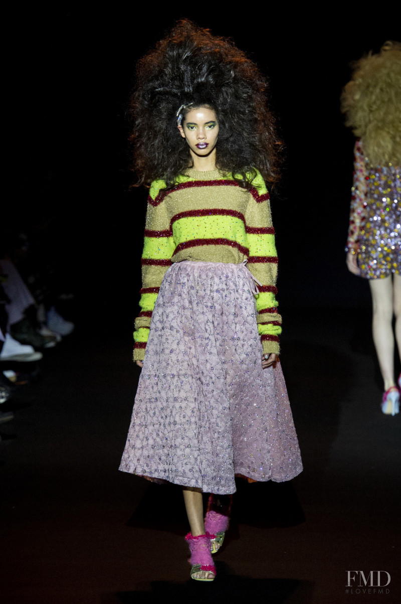 Emanuelle Ribeiro featured in  the Ashish fashion show for Autumn/Winter 2019