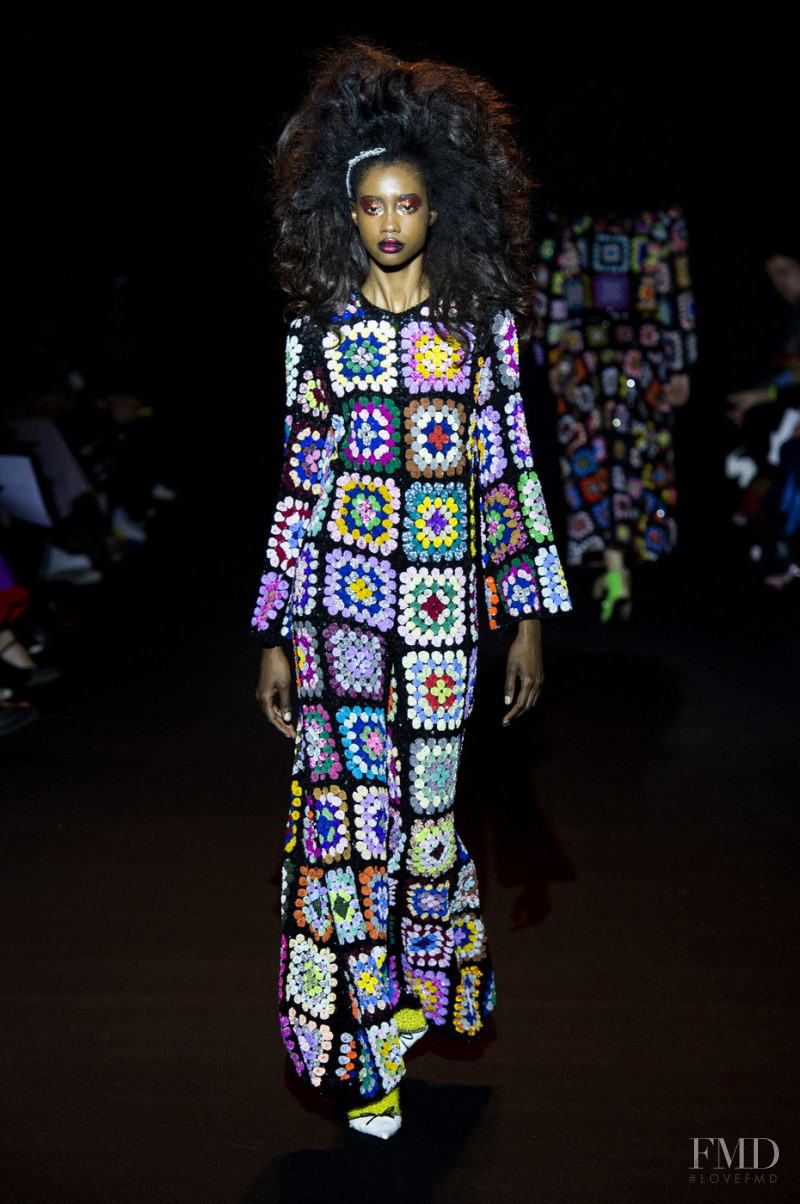 Crystal Noreiga featured in  the Ashish fashion show for Autumn/Winter 2019