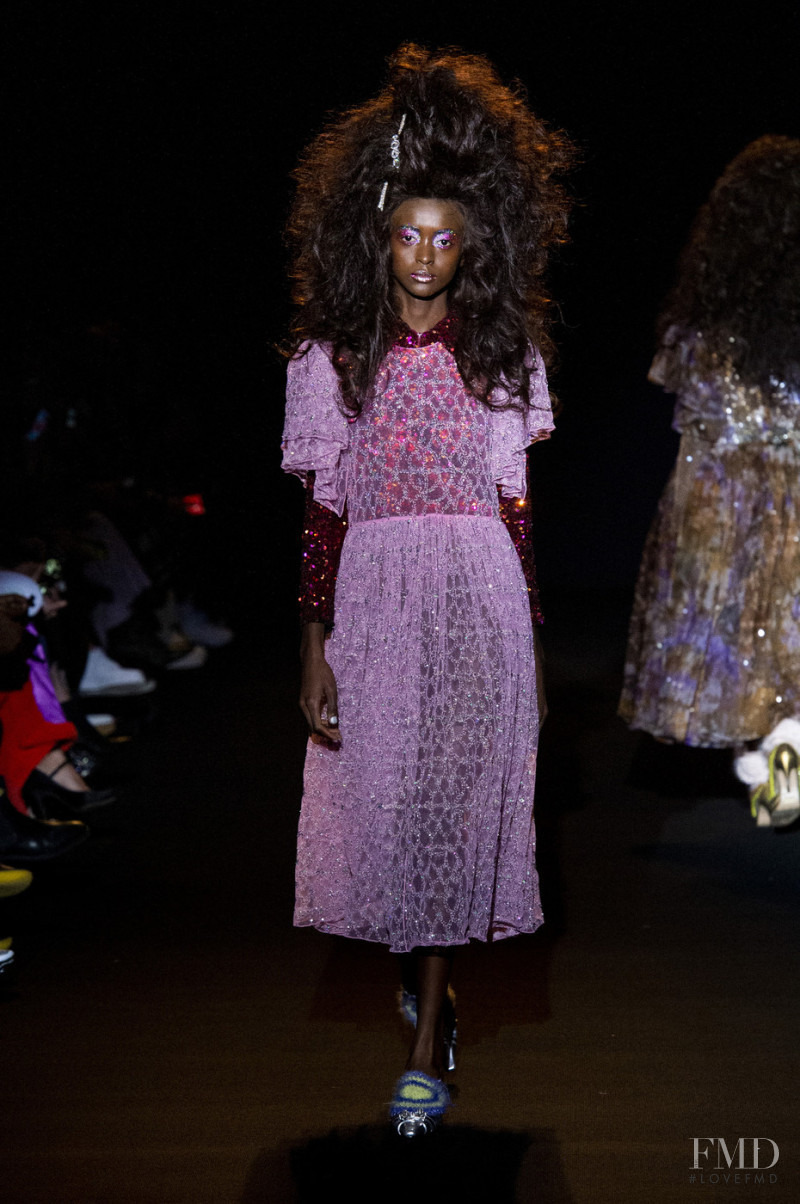 Amira Pinheiro featured in  the Ashish fashion show for Autumn/Winter 2019