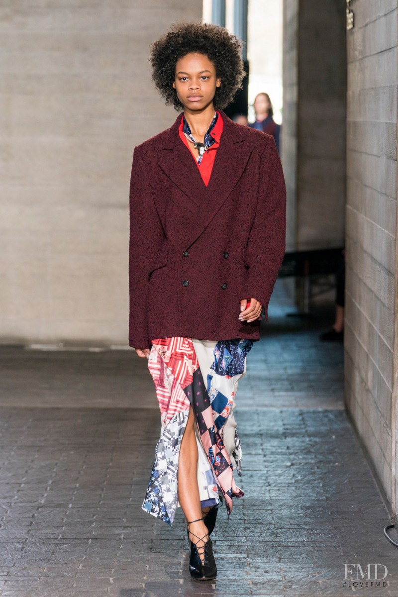 Aaliyah Hydes featured in  the Roland Mouret fashion show for Autumn/Winter 2019