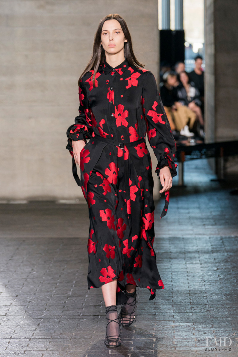 Ruby Aldridge featured in  the Roland Mouret fashion show for Autumn/Winter 2019