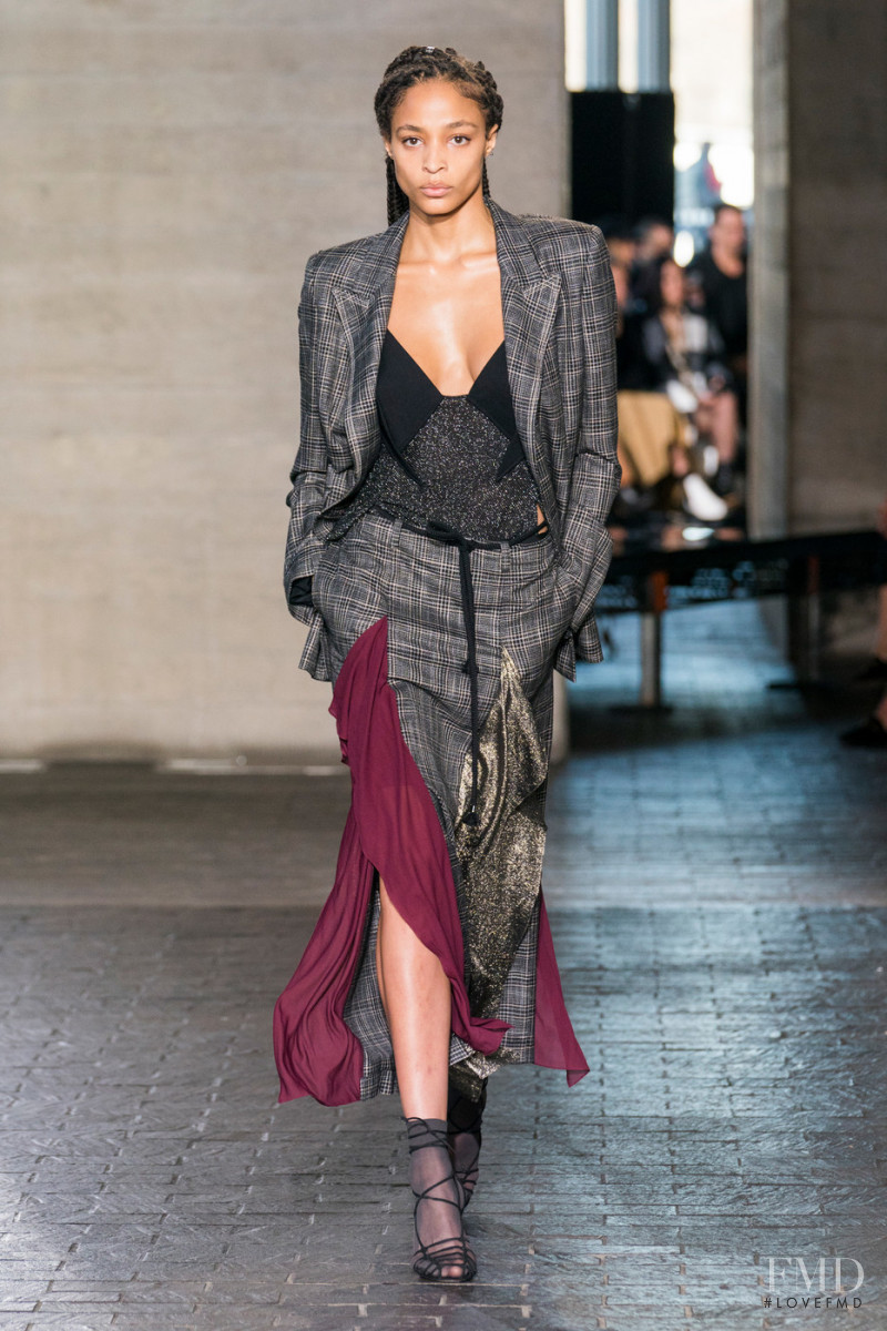 Brionka Halbert featured in  the Roland Mouret fashion show for Autumn/Winter 2019