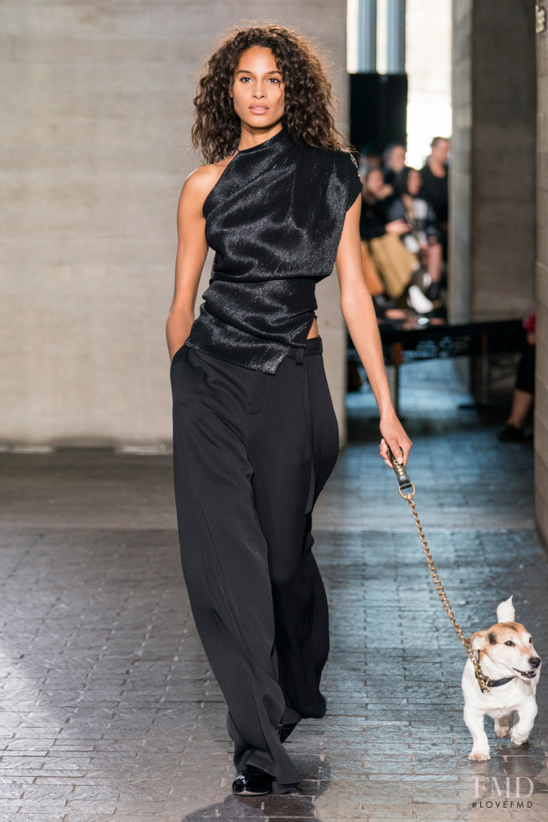 Cindy Bruna featured in  the Roland Mouret fashion show for Autumn/Winter 2019