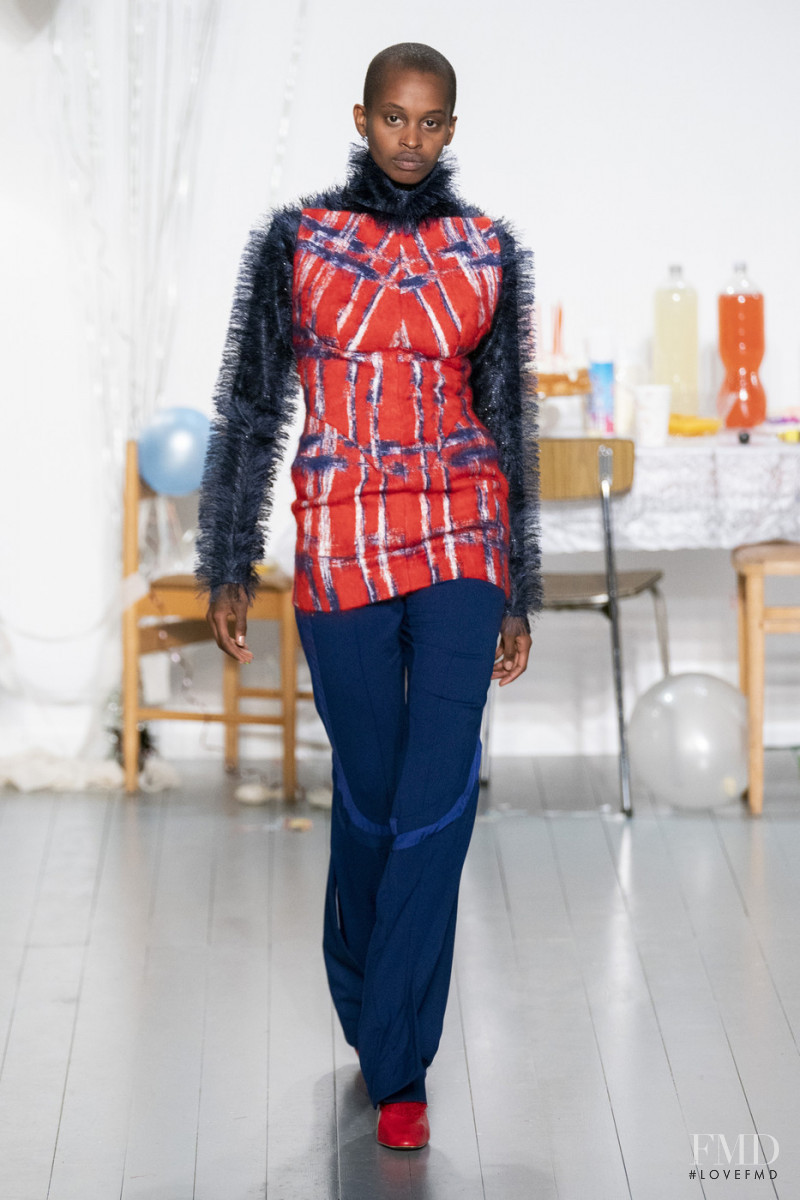 Nella Ngingo featured in  the Richard Malone fashion show for Autumn/Winter 2019