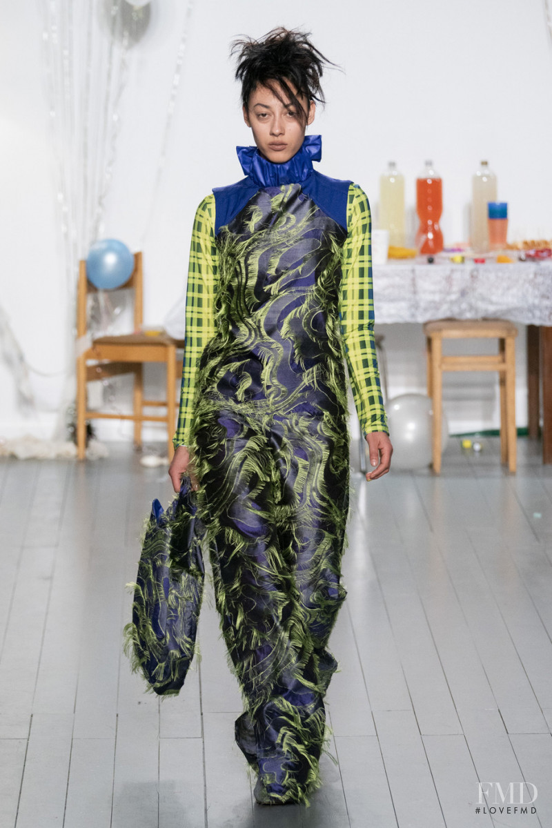 Gaia Orgeas featured in  the Richard Malone fashion show for Autumn/Winter 2019
