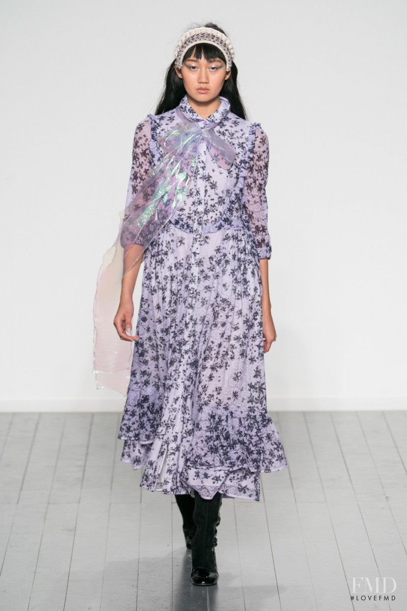 Yerim Ko featured in  the Bora Aksu fashion show for Autumn/Winter 2019