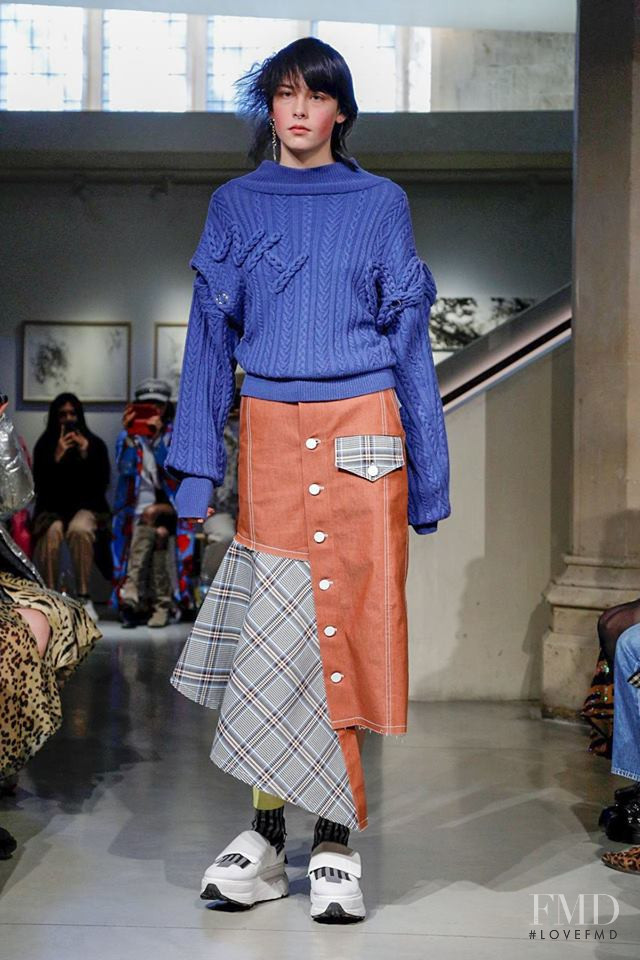 Georgie Somerville featured in  the Jamie Wei Huang fashion show for Autumn/Winter 2019