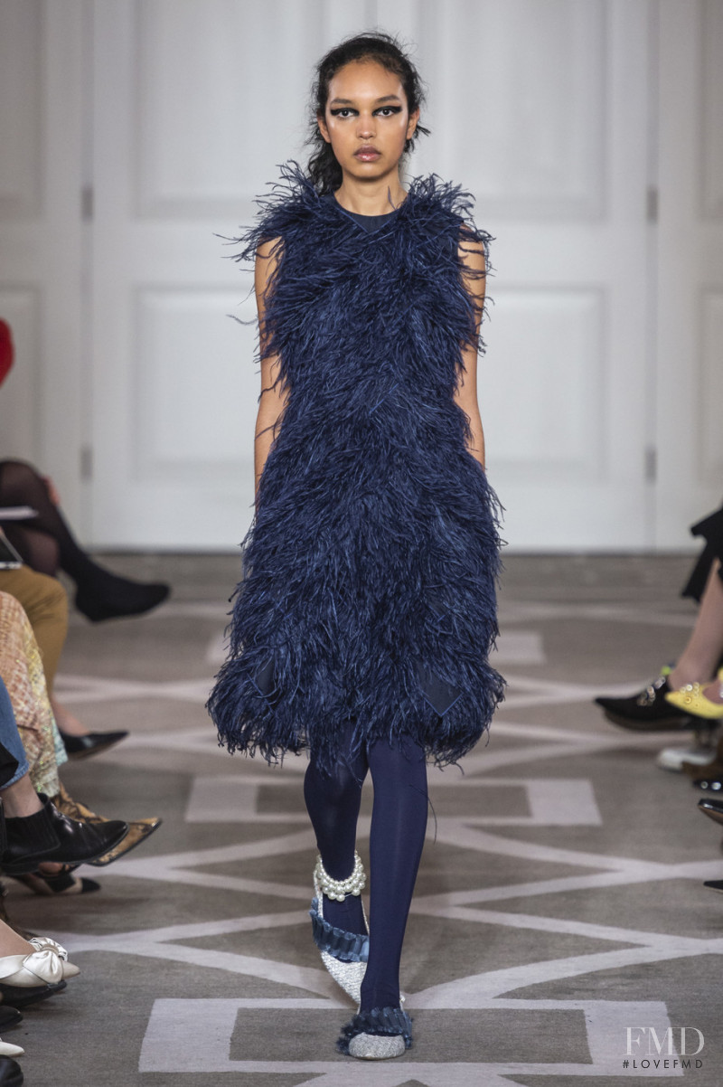 Claudia Lamprea featured in  the Huishan Zhang fashion show for Autumn/Winter 2019