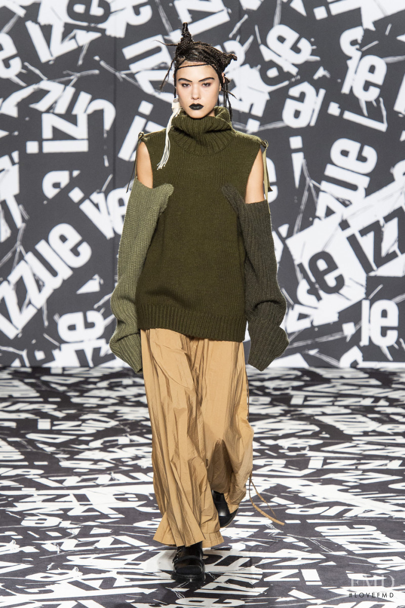 Angelica Erthal featured in  the Izzue fashion show for Autumn/Winter 2019
