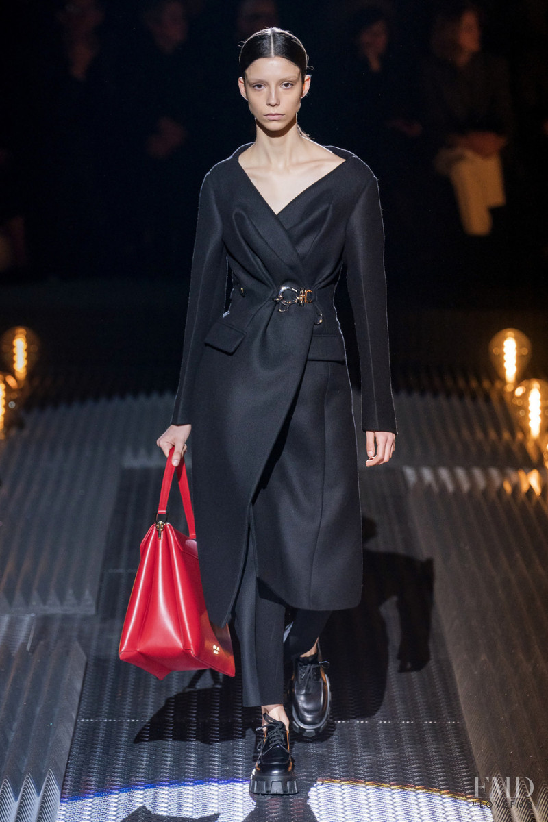 Manuela Miloqui featured in  the Prada fashion show for Autumn/Winter 2019