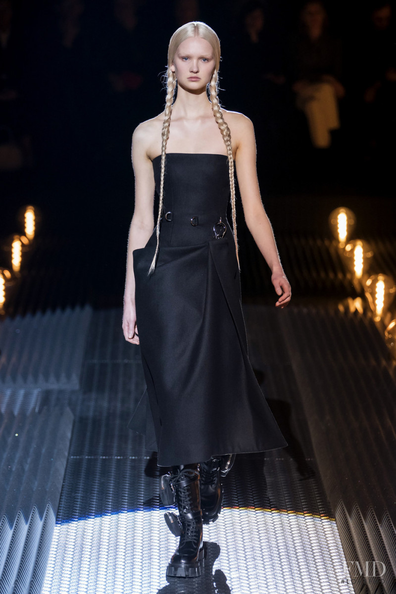 Isa Peerdeman featured in  the Prada fashion show for Autumn/Winter 2019