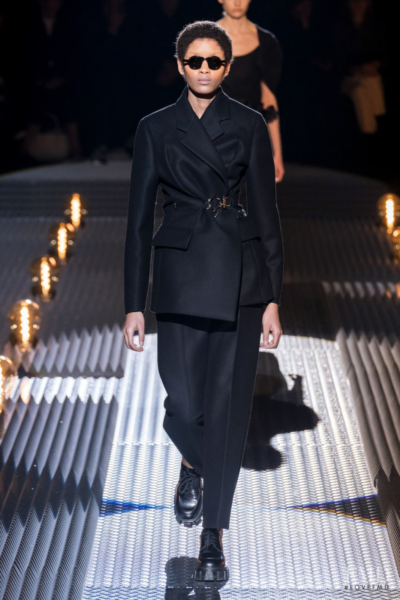 Licett Morillo featured in  the Prada fashion show for Autumn/Winter 2019