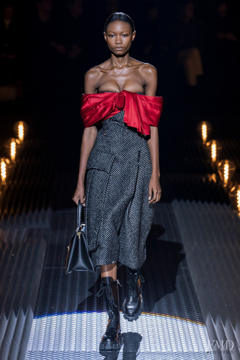 Amal Tobi Adebayo featured in  the Prada fashion show for Autumn/Winter 2019