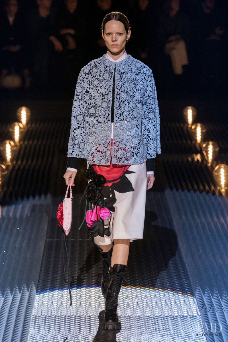 Freja Beha Erichsen featured in  the Prada fashion show for Autumn/Winter 2019