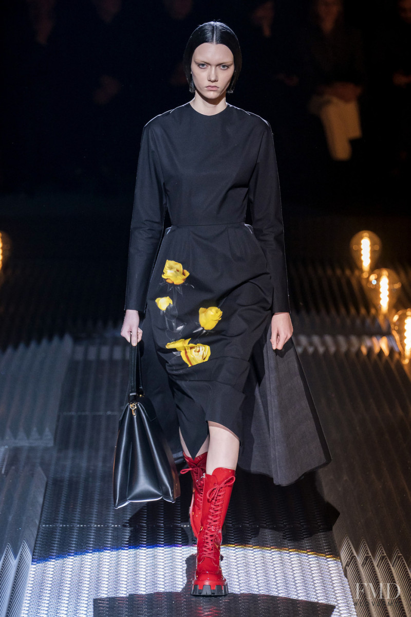 Sofia Steinberg featured in  the Prada fashion show for Autumn/Winter 2019