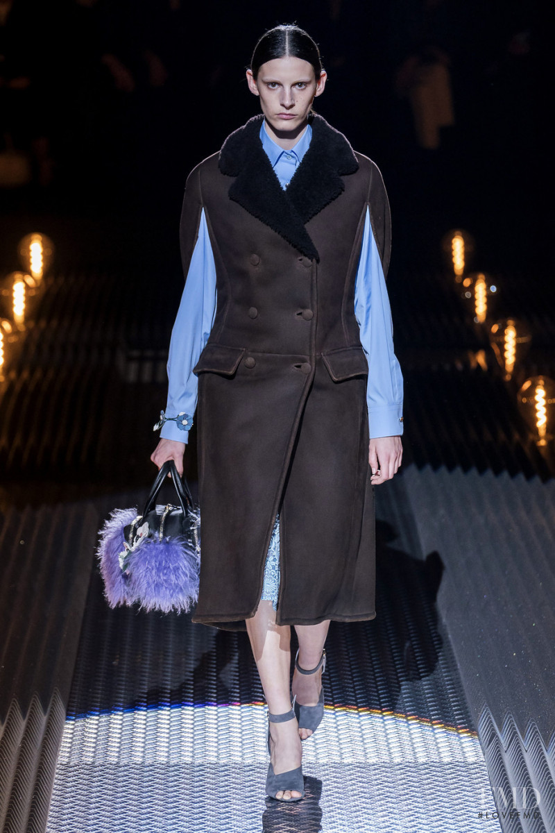 Cyrielle Lalande featured in  the Prada fashion show for Autumn/Winter 2019