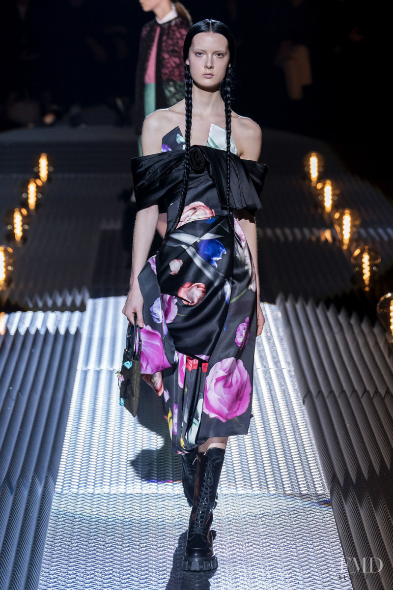 Claudia Bonetti featured in  the Prada fashion show for Autumn/Winter 2019