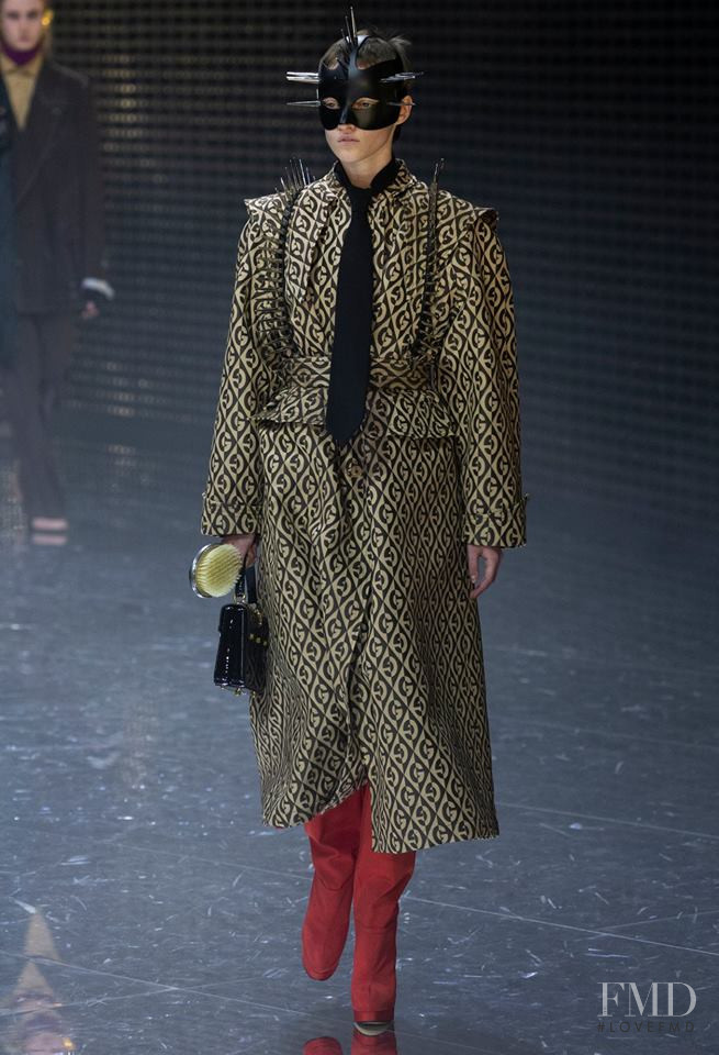 Gret Mateides featured in  the Gucci fashion show for Autumn/Winter 2019