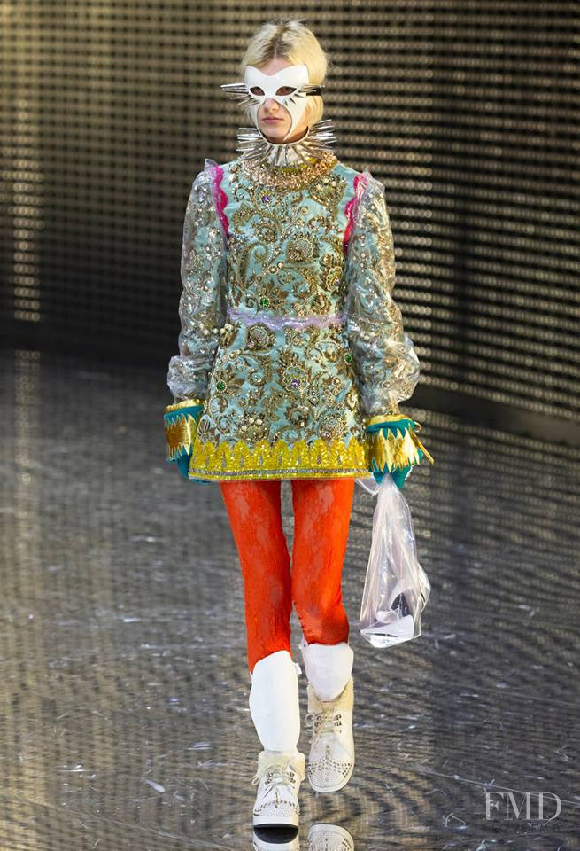 Kristin Soley Drab featured in  the Gucci fashion show for Autumn/Winter 2019