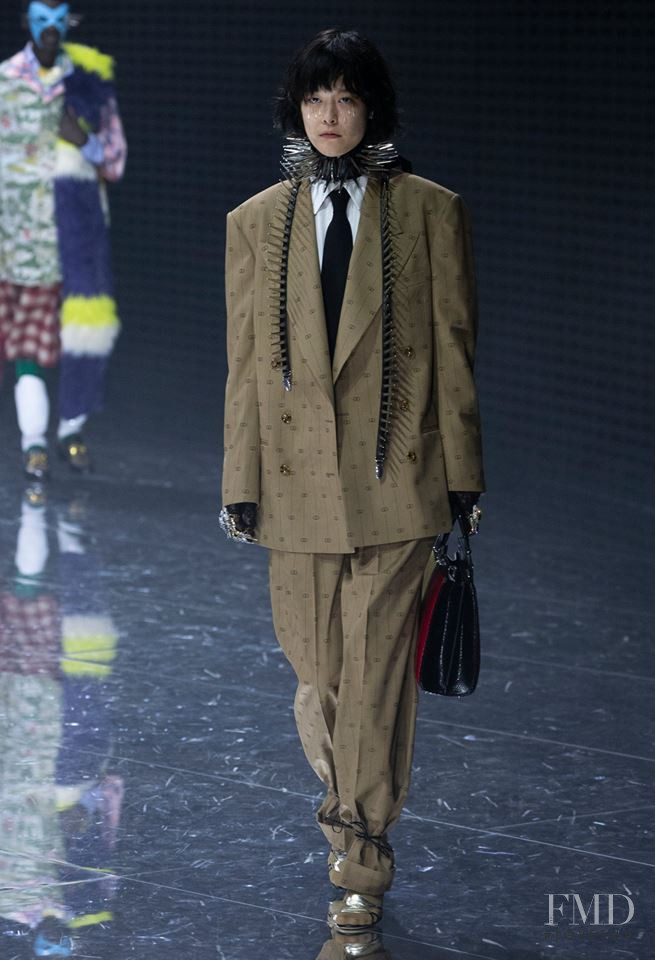 Mae Lapres featured in  the Gucci fashion show for Autumn/Winter 2019