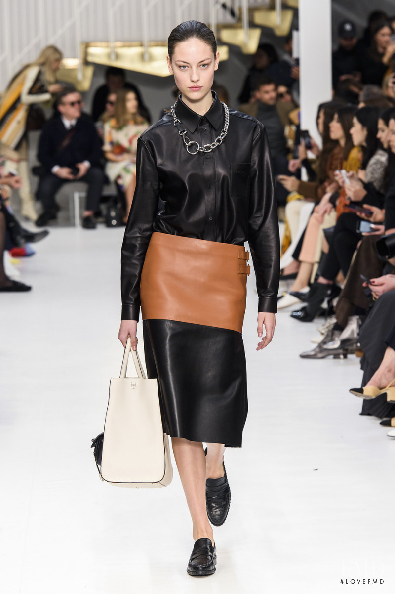 Caroline Knudsen featured in  the Tod\'s fashion show for Autumn/Winter 2019