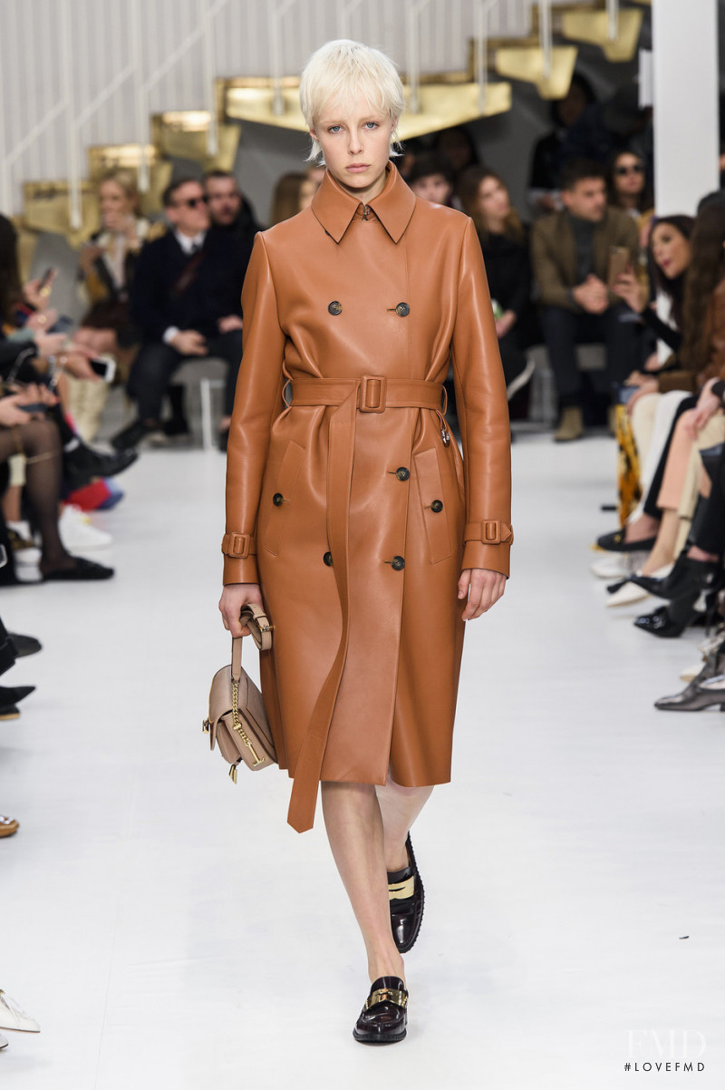 Edie Campbell featured in  the Tod\'s fashion show for Autumn/Winter 2019