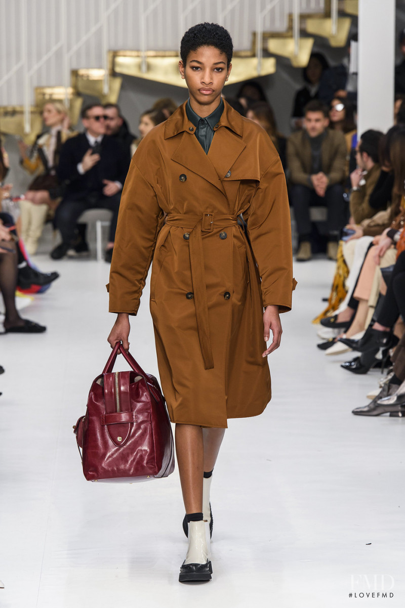 Naomi Chin Wing featured in  the Tod\'s fashion show for Autumn/Winter 2019