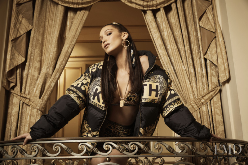 Bella Hadid featured in  the Kith Kith X Versace 2019 advertisement for Spring 2019