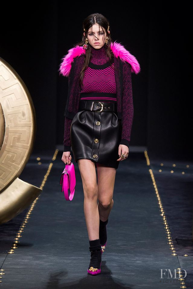 Maria Miguel featured in  the Versace fashion show for Autumn/Winter 2019
