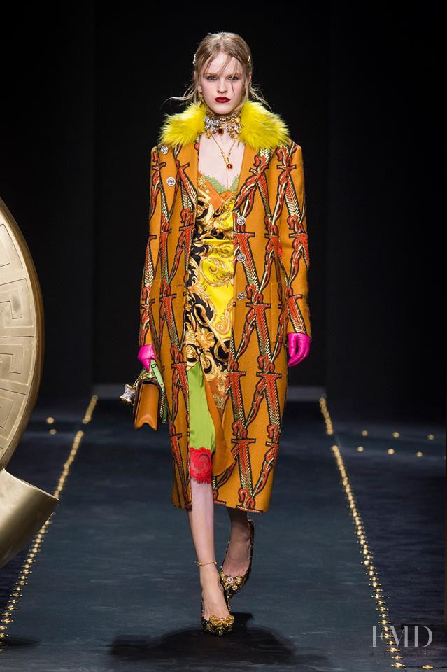 Hannah Motler featured in  the Versace fashion show for Autumn/Winter 2019