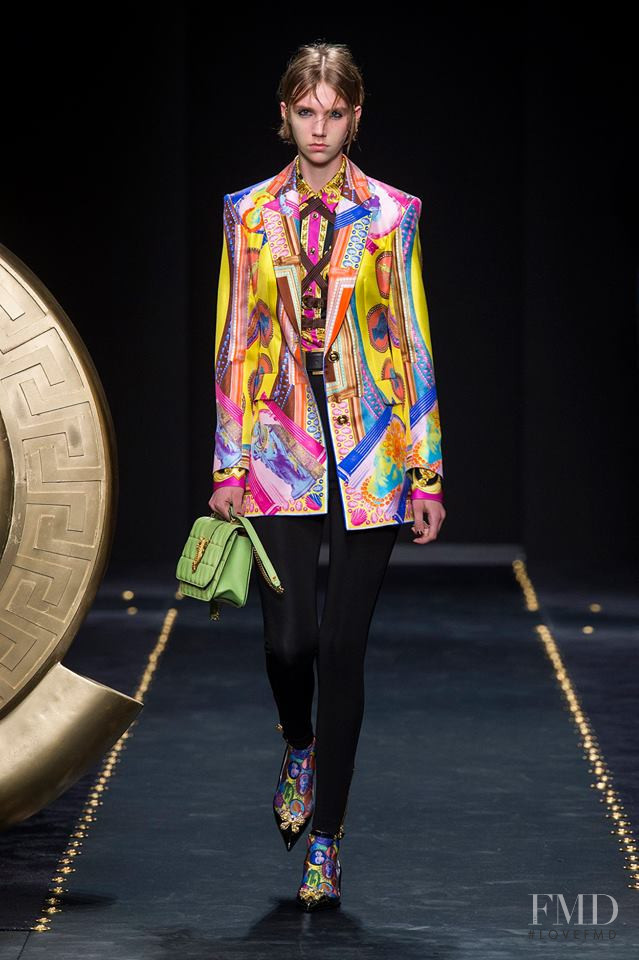 Bente Oort featured in  the Versace fashion show for Autumn/Winter 2019