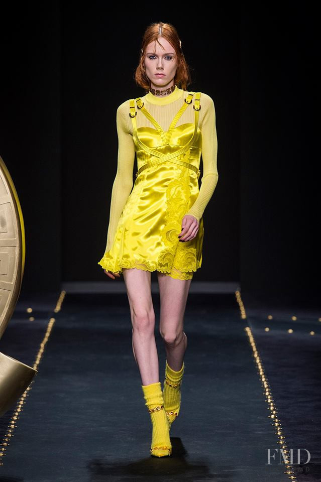Kiki Willems featured in  the Versace fashion show for Autumn/Winter 2019
