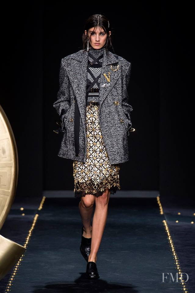 Rossana Latallada featured in  the Versace fashion show for Autumn/Winter 2019