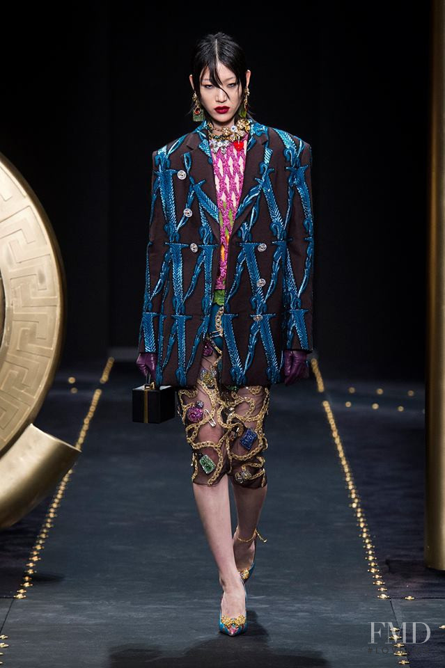 So Ra Choi featured in  the Versace fashion show for Autumn/Winter 2019