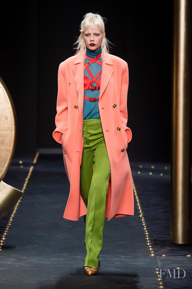 Marjan Jonkman featured in  the Versace fashion show for Autumn/Winter 2019