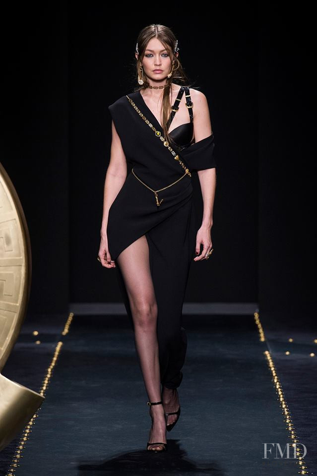 Gigi Hadid featured in  the Versace fashion show for Autumn/Winter 2019