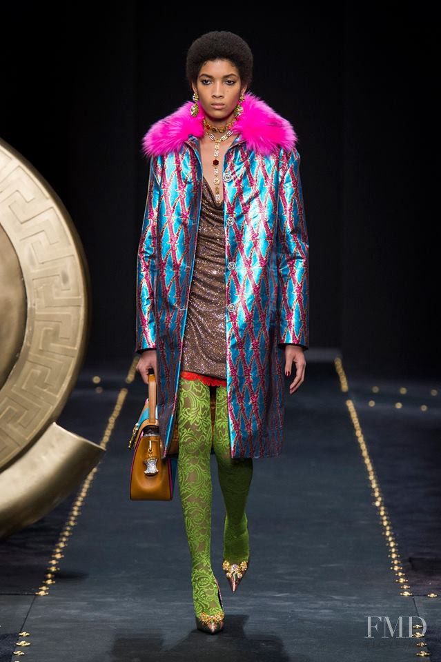 Licett Morillo featured in  the Versace fashion show for Autumn/Winter 2019
