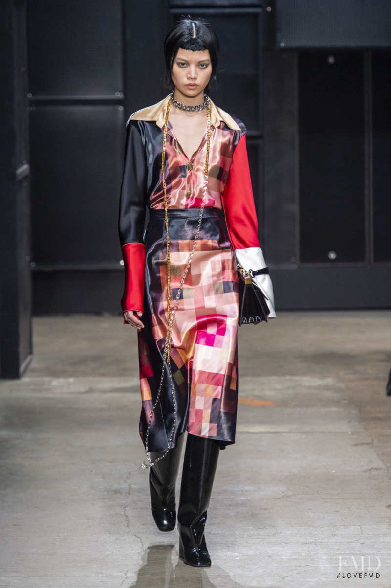 Xue Huizi featured in  the Marni fashion show for Autumn/Winter 2019