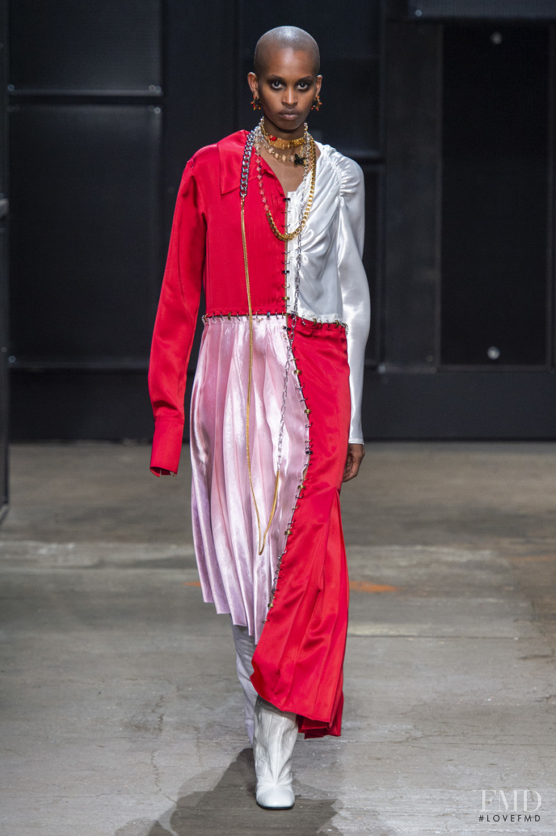 Nella Ngingo featured in  the Marni fashion show for Autumn/Winter 2019