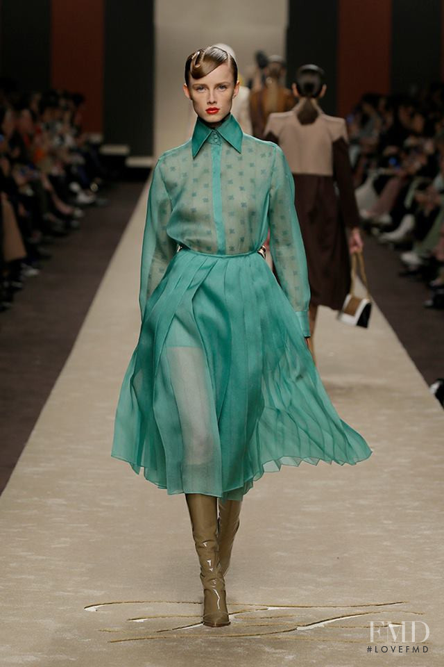 Rianne Van Rompaey featured in  the Fendi fashion show for Autumn/Winter 2019