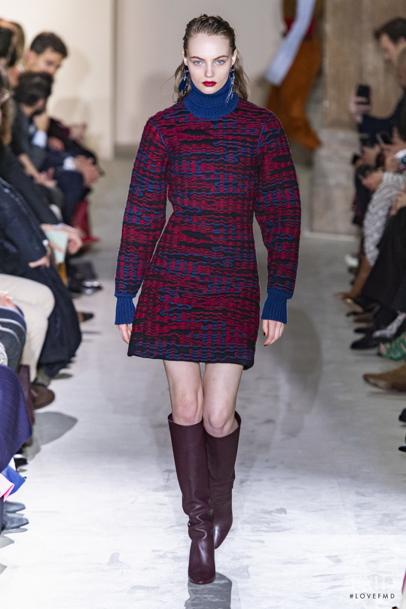 Fran Summers featured in  the Salvatore Ferragamo fashion show for Autumn/Winter 2019